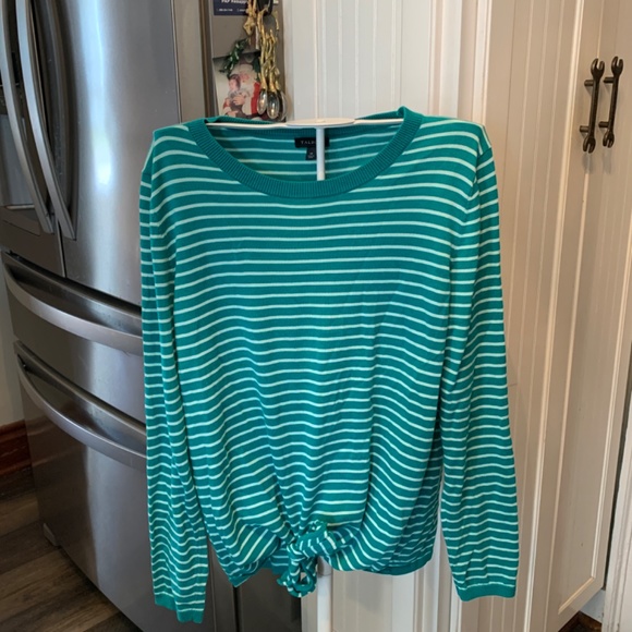 Talbots bottom tie cotton and Re cell striped sweater . Worn about‎ 5x - Picture 2 of 6